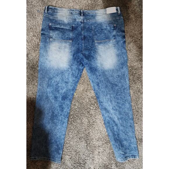 Southpole Jeans Mens Size 44x30 Light Washed Out Blue Stretch Hip Hop VintageY2K - Picture 4 of 7